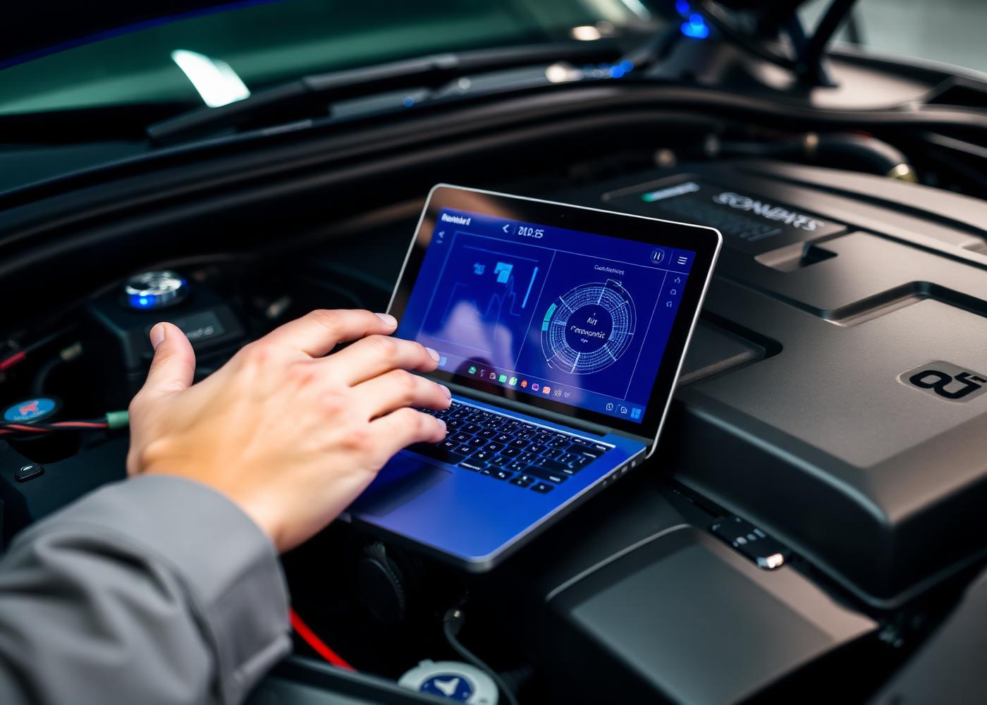 Modern automotive diagnostics in use